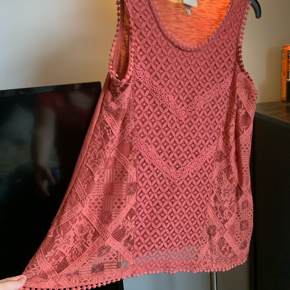 Rose Thick Lace Tanktop